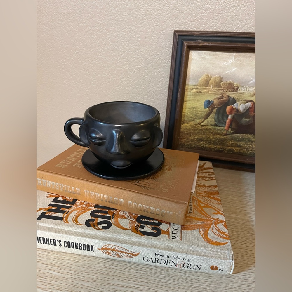 Handmade in Oaxaca by indigenous Artisans, Face Mug Plate Set